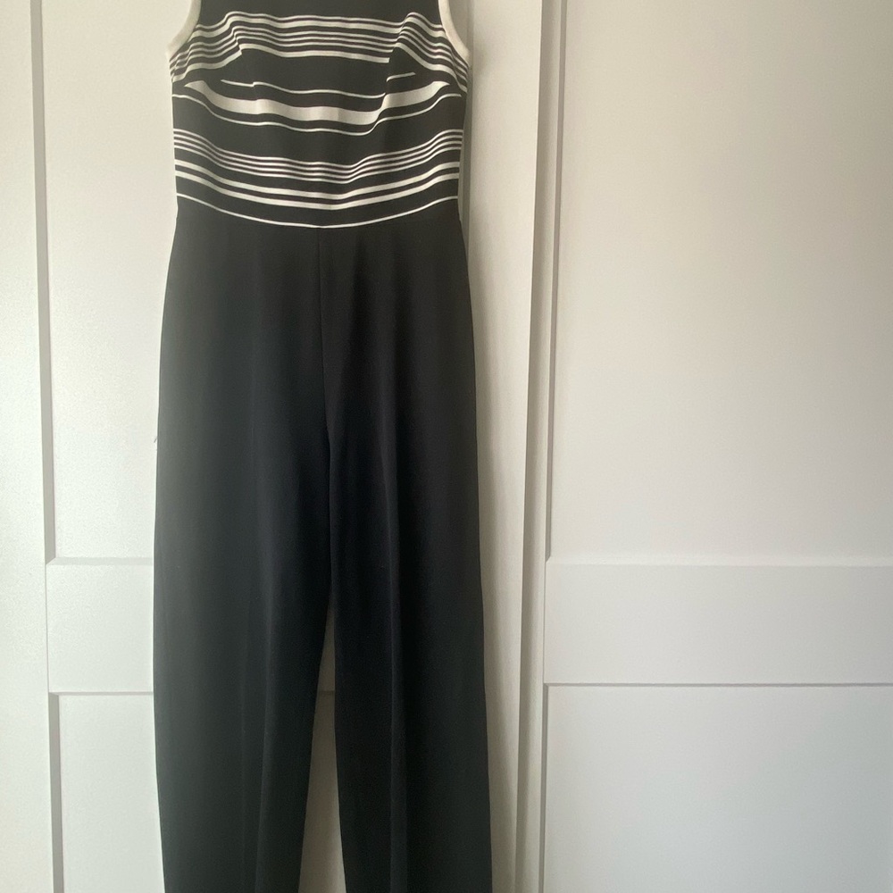Vintage Striped Black and White Jumpsuit